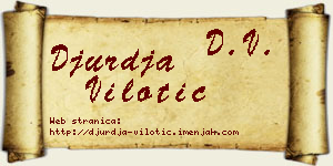 Đurđa Vilotić vizit kartica